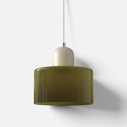 Elvora Pendant Light | Bauhaus Coloured Glass Dome Design