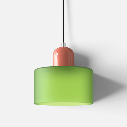 Elvora Pendant Light | Bauhaus Coloured Glass Dome Design
