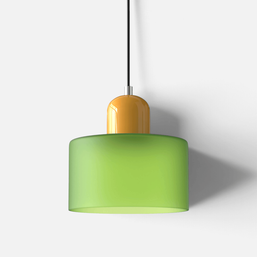 Elvora Pendant Light | Bauhaus Coloured Glass Dome Design