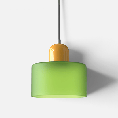 Elvora Pendant Light | Bauhaus Coloured Glass Dome Design