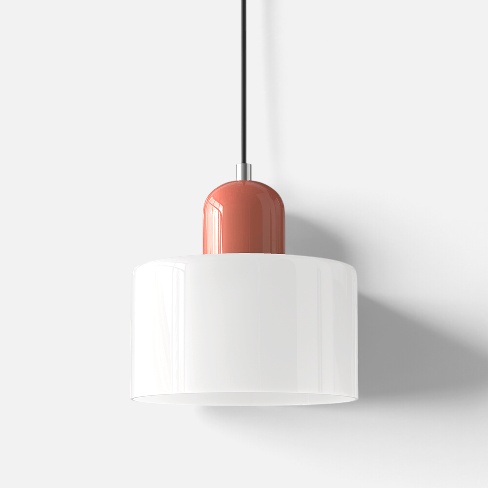 Elvora Pendant Light | Bauhaus Coloured Glass Dome Design