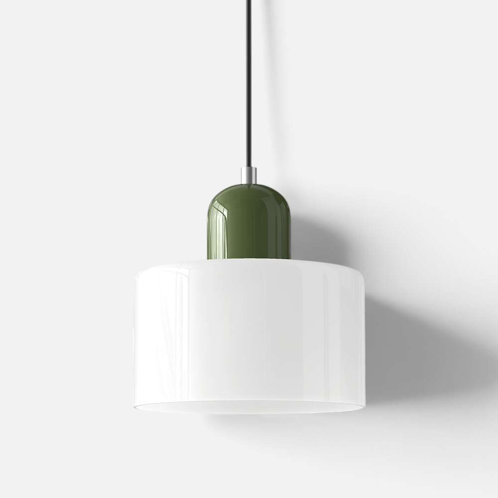 Elvora Pendant Light | Bauhaus Coloured Glass Dome Design