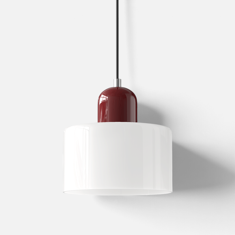 Elvora Pendant Light | Bauhaus Coloured Glass Dome Design