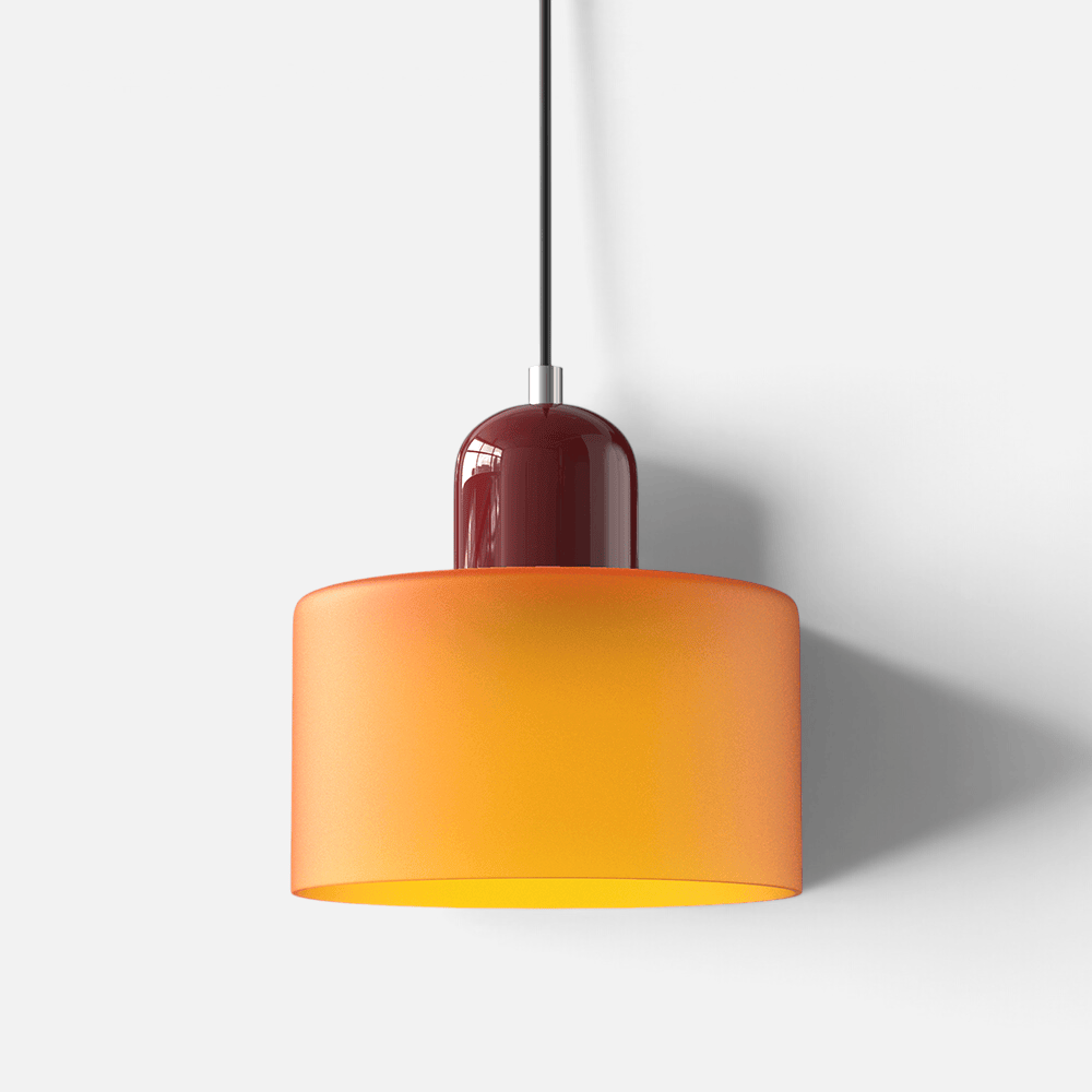 Elvora Pendant Light | Bauhaus Coloured Glass Dome Design
