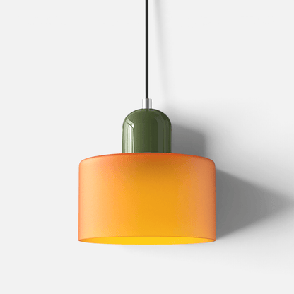 Elvora Pendant Light | Bauhaus Coloured Glass Dome Design