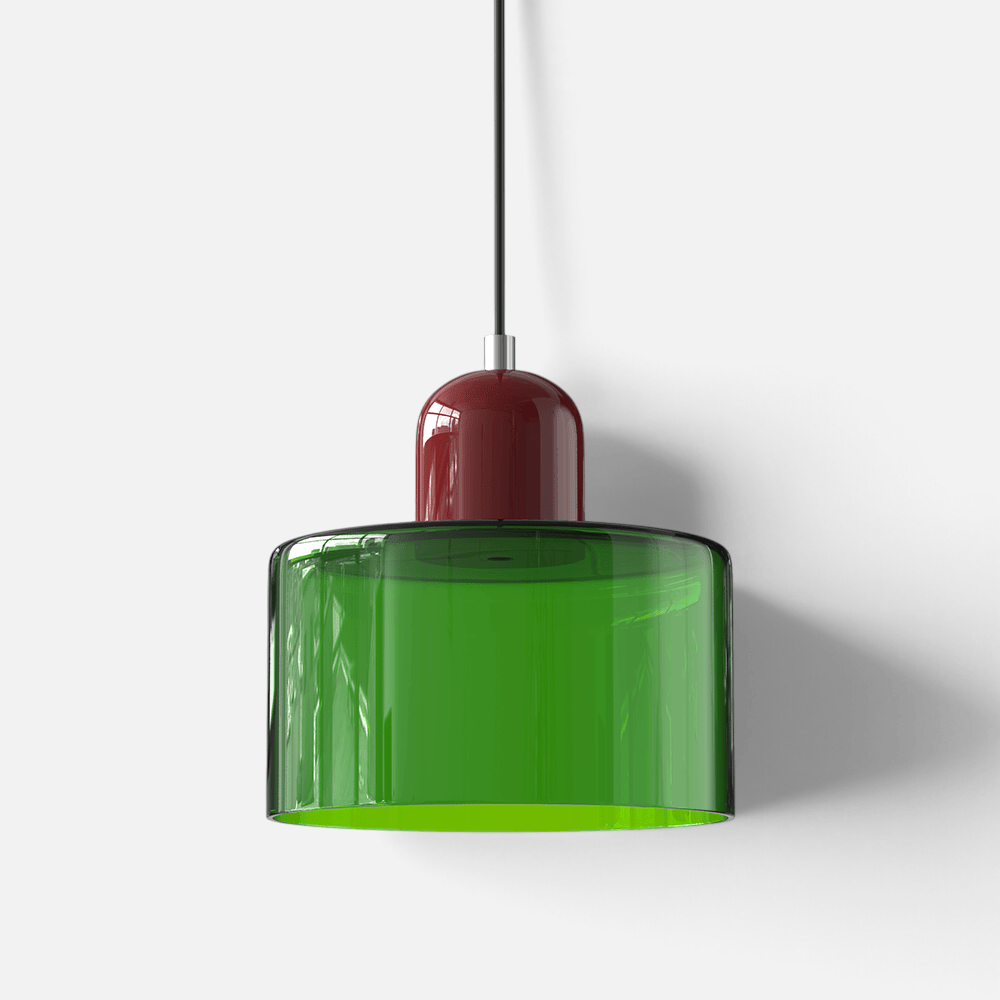 Elvora Pendant Light | Bauhaus Coloured Glass Dome Design