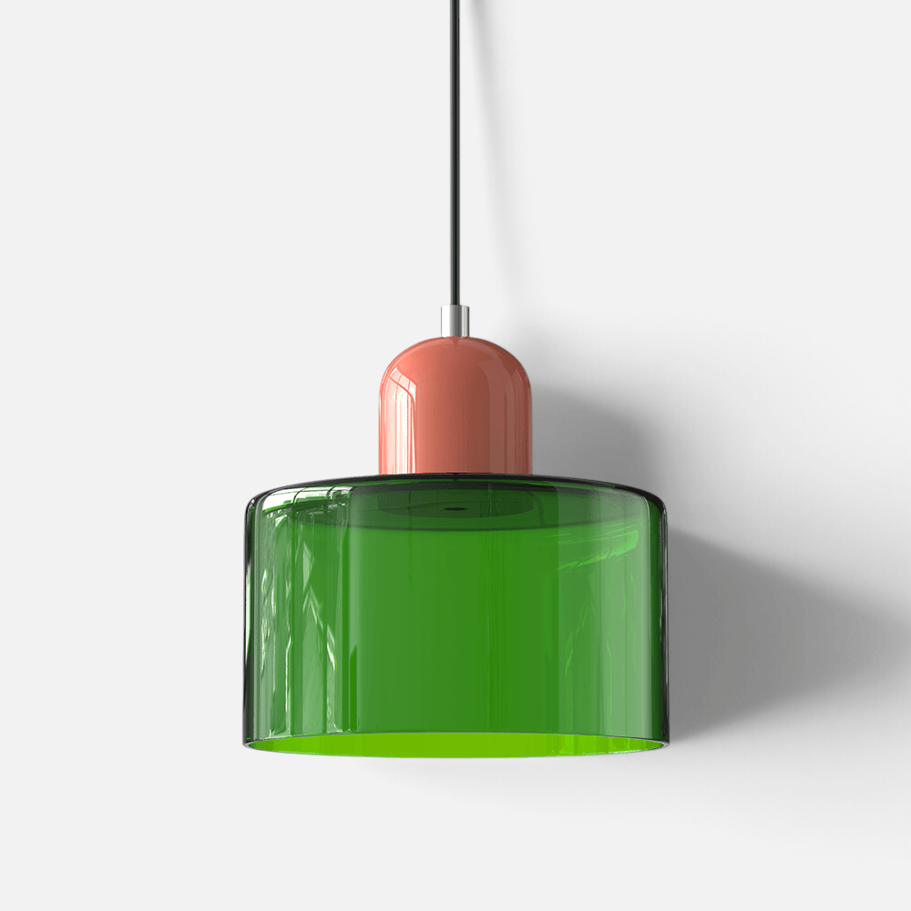 Elvora Pendant Light | Bauhaus Coloured Glass Dome Design