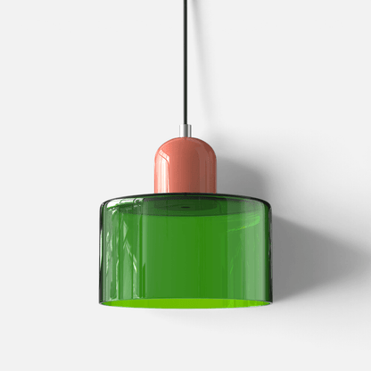 Elvora Pendant Light | Bauhaus Coloured Glass Dome Design