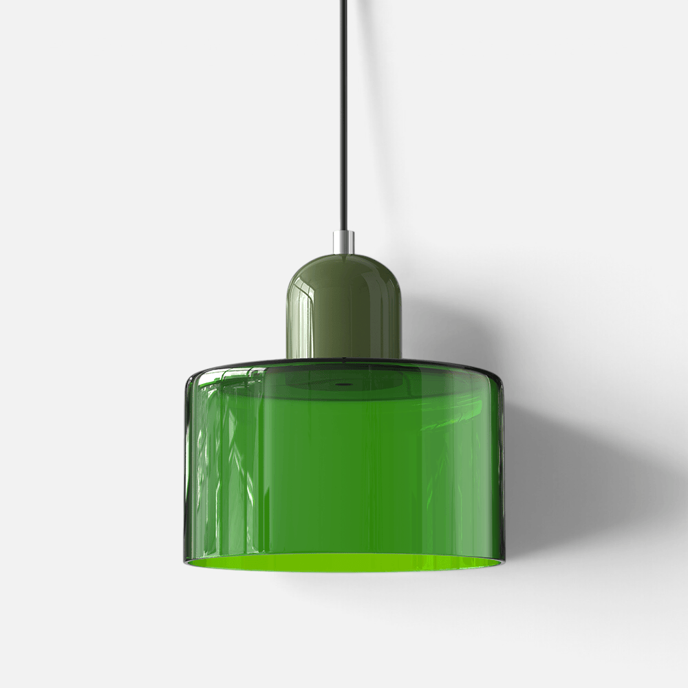 Elvora Pendant Light | Bauhaus Coloured Glass Dome Design