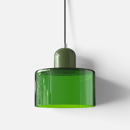 Elvora Pendant Light | Bauhaus Coloured Glass Dome Design