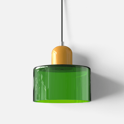 Elvora Pendant Light | Bauhaus Coloured Glass Dome Design