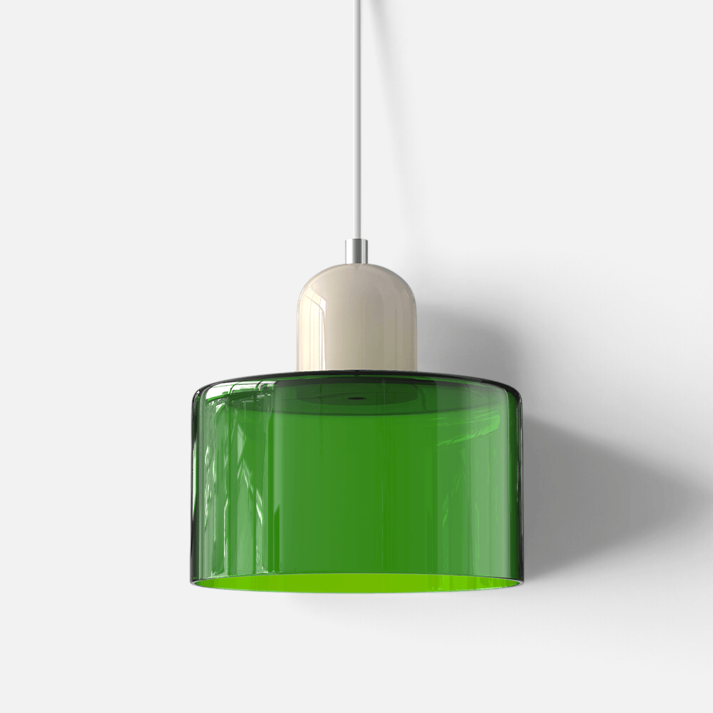 Elvora Pendant Light | Bauhaus Coloured Glass Dome Design