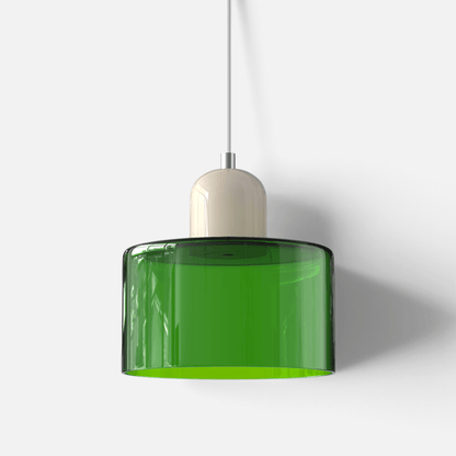 Elvora Pendant Light | Bauhaus Coloured Glass Dome Design