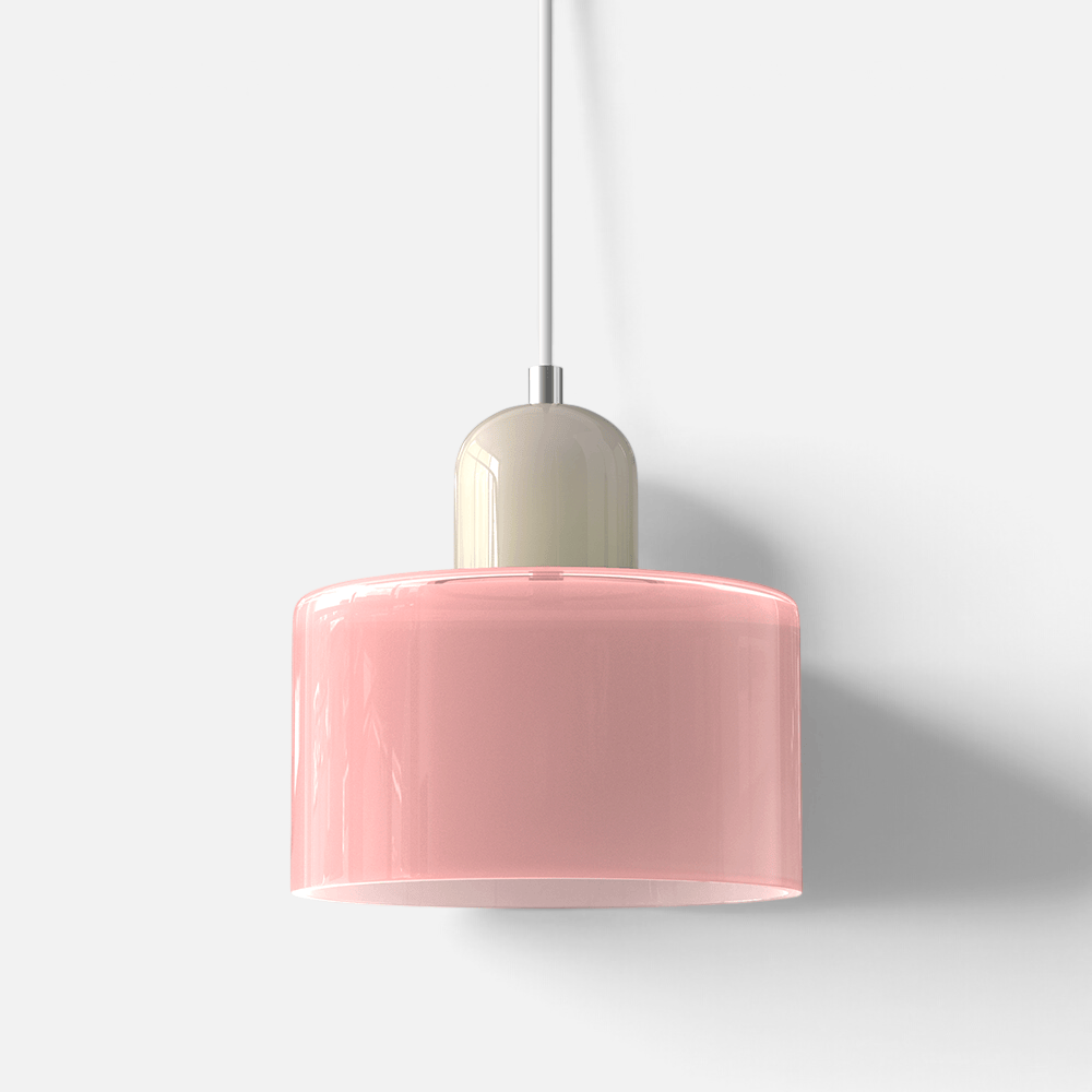 Elvora Pendant Light | Bauhaus Coloured Glass Dome Design