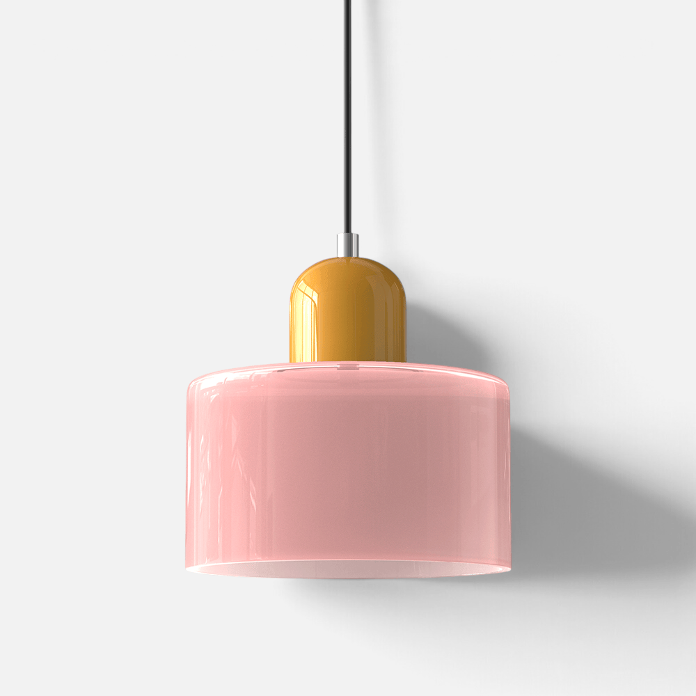 Elvora Pendant Light | Bauhaus Coloured Glass Dome Design