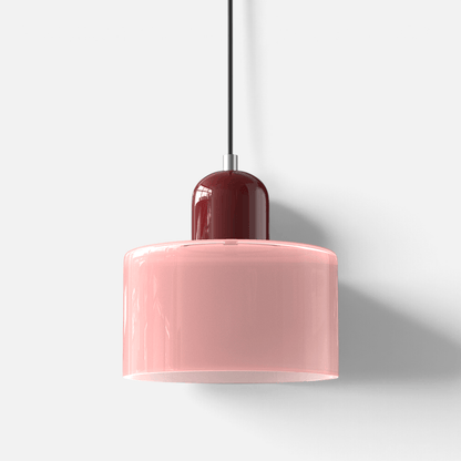 Elvora Pendant Light | Bauhaus Coloured Glass Dome Design