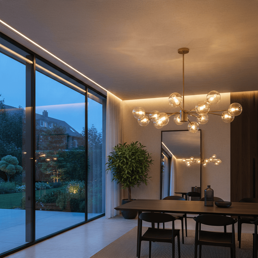 Elvora Pendant Light | Branching Glass Globe Chandelier