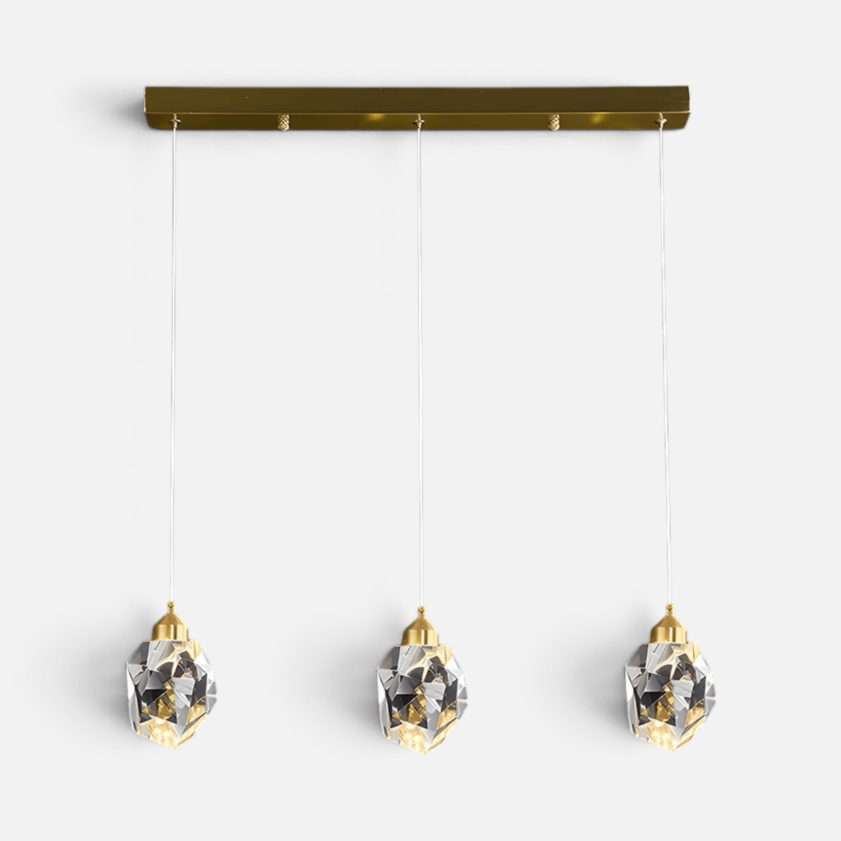 Elvora Pendant Light | Crystal Cluster Brass Design