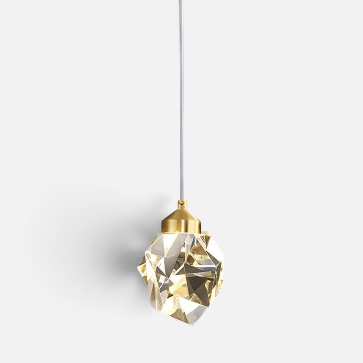 Elvora Pendant Light | Crystal Cluster Brass Design