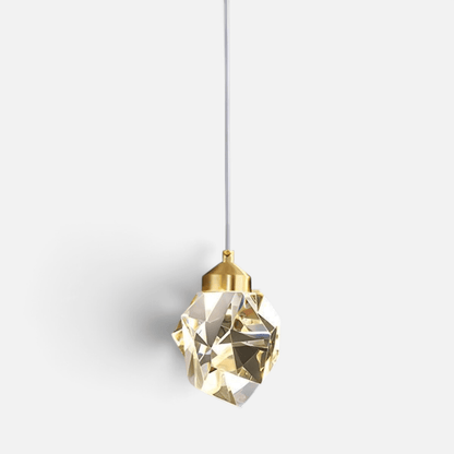 Elvora Pendant Light | Crystal Cluster Brass Design