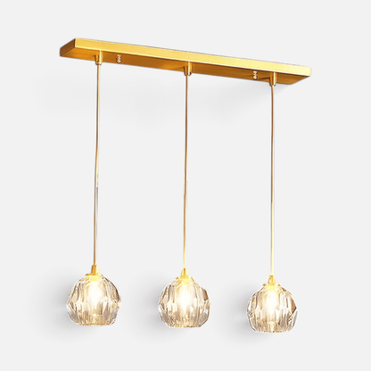 Elvora Pendant Light | Crystal Cluster Brass Design
