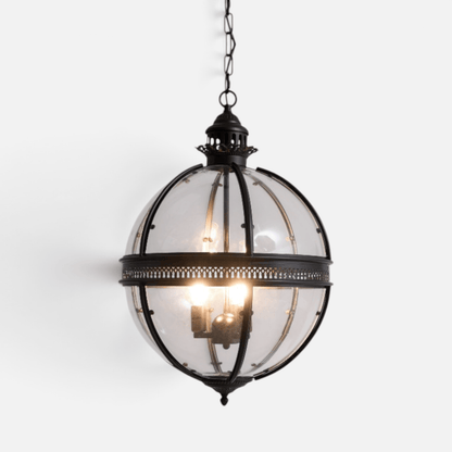 Elvora Pendant Light | Glass Globe Cage Design
