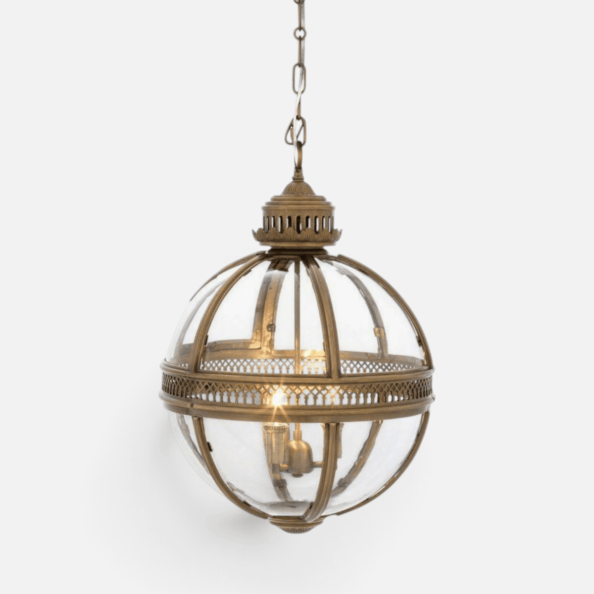 Elvora Pendant Light | Glass Globe Cage Design