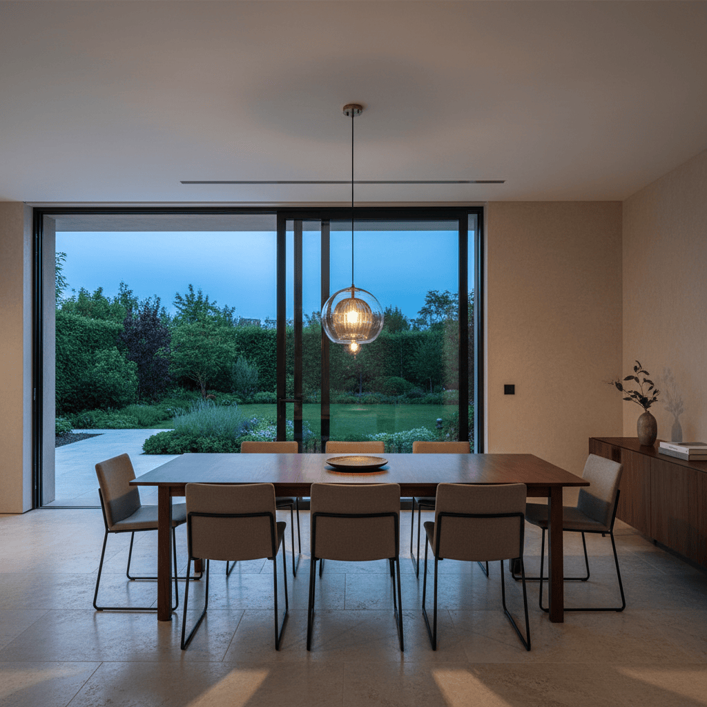 Elvora Pendant Light | Glass Globe Ribbed Design