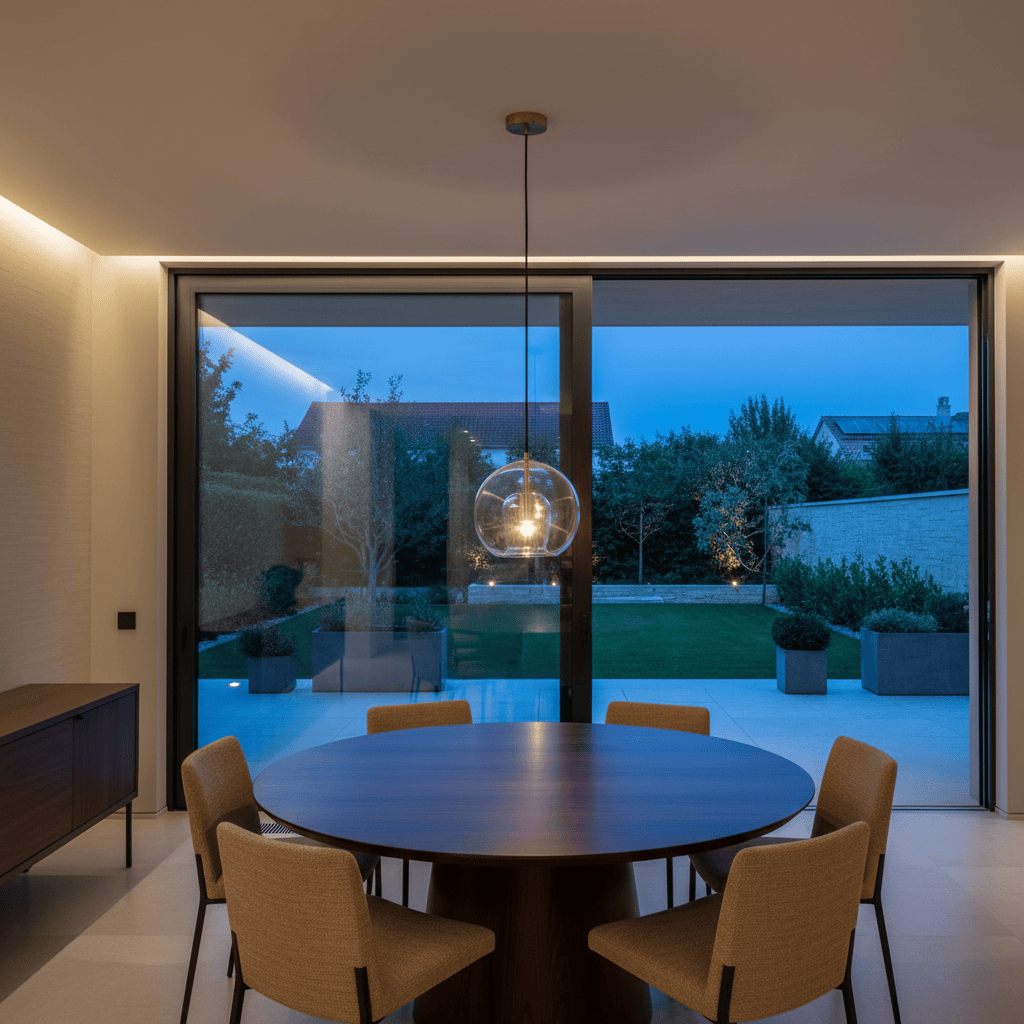 Elvora Pendant Light | Glass Globe Ribbed Design