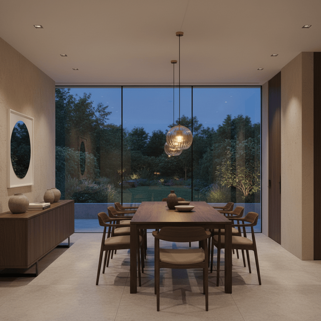 Elvora Pendant Light | Glass Globe Ribbed Design
