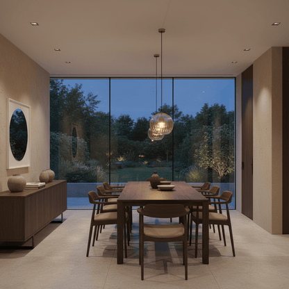 Elvora Pendant Light | Glass Globe Ribbed Design