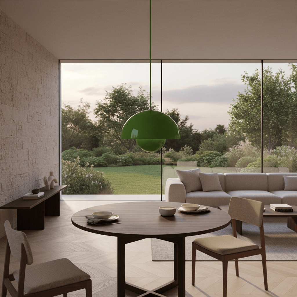 Elvora Pendant Light | Glossy Mirror Dome Space Age Design