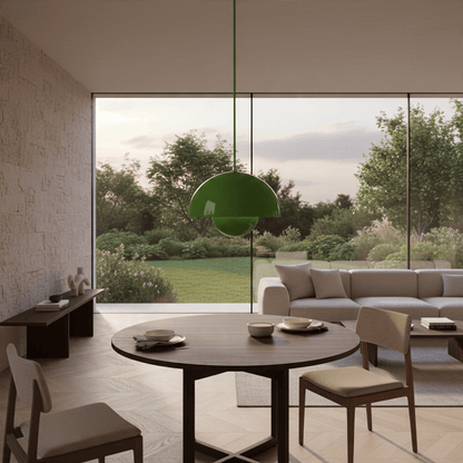 Elvora Pendant Light | Glossy Mirror Dome Space Age Design