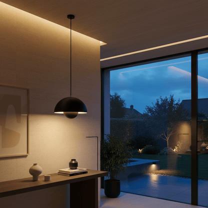 Elvora Pendant Light | Glossy Mirror Dome Space Age Design