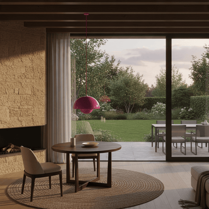 Elvora Pendant Light | Glossy Mirror Dome Space Age Design