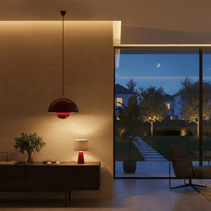 Elvora Pendant Light | Glossy Mirror Dome Space Age Design