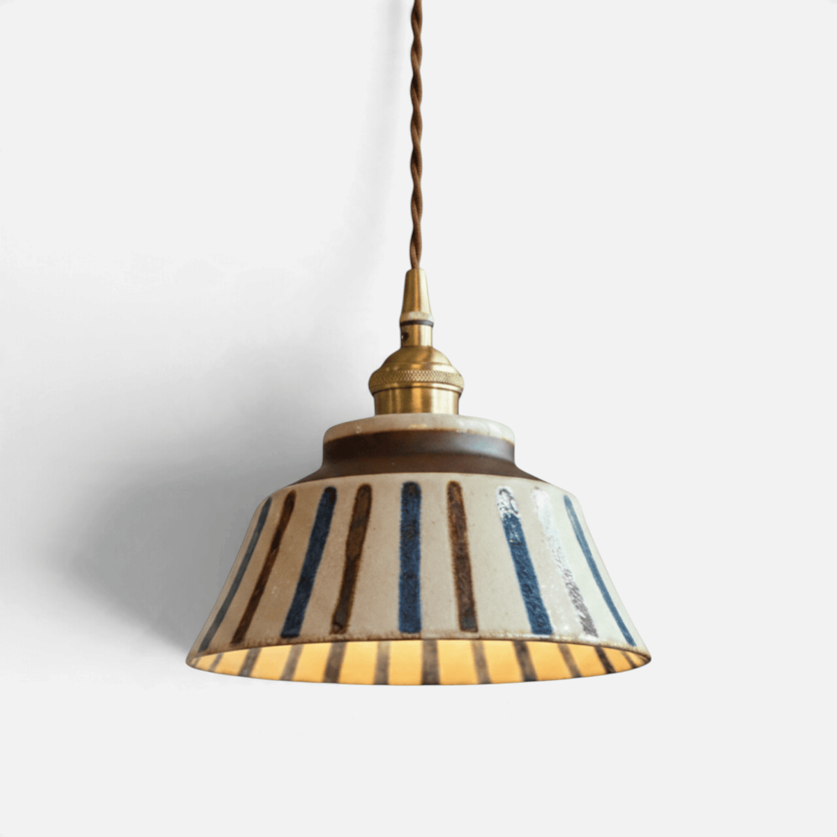 Elvora Pendant Light | Hand-Painted Ceramic Retro Pattern Design