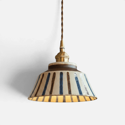 Elvora Pendant Light | Hand-Painted Ceramic Retro Pattern Design