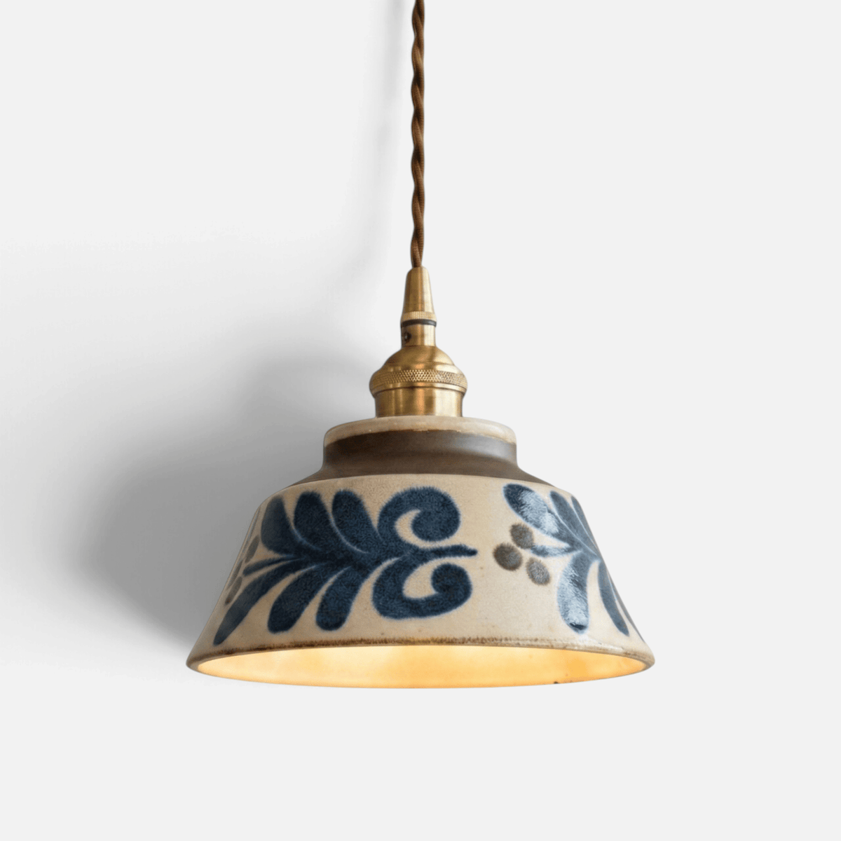 Elvora Pendant Light | Hand-Painted Ceramic Retro Pattern Design