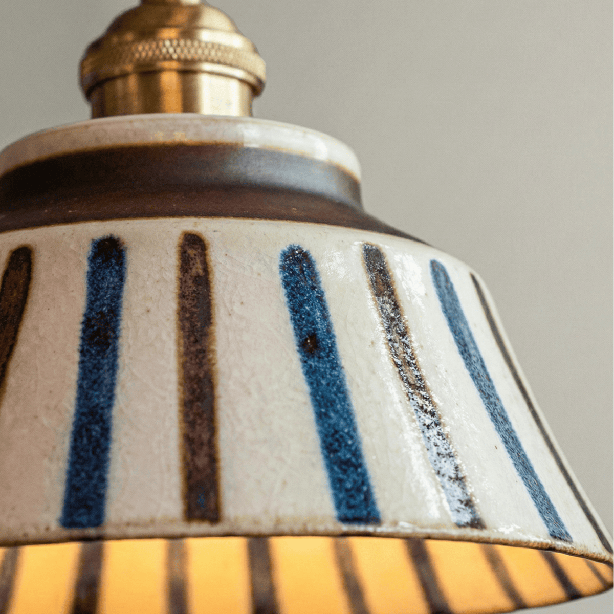 Elvora Pendant Light | Hand-Painted Ceramic Retro Pattern Design