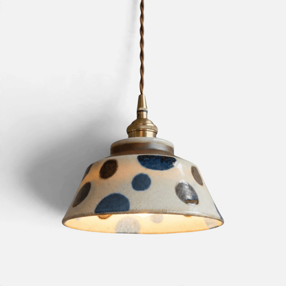 Elvora Pendant Light | Hand-Painted Ceramic Retro Pattern Design