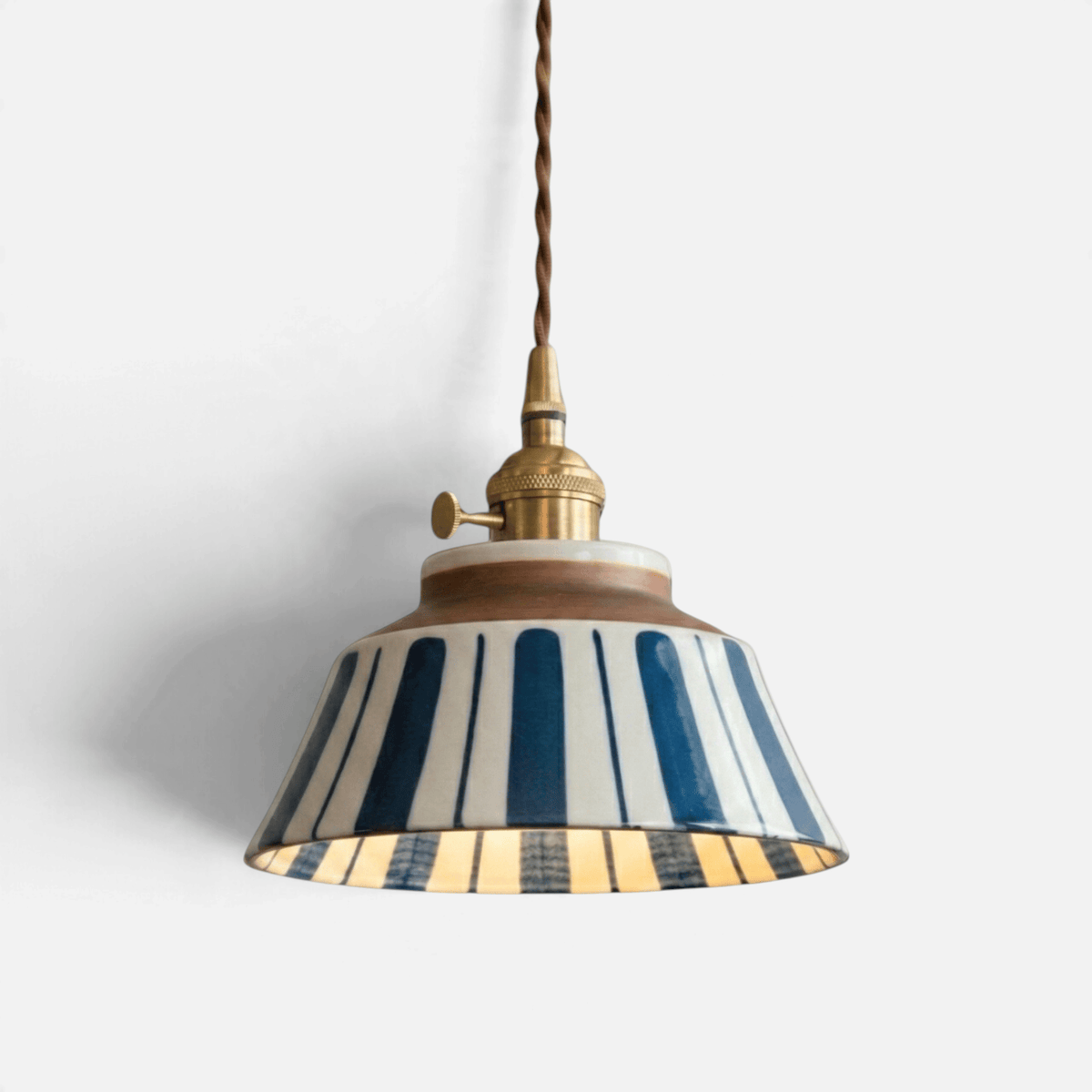 Elvora Pendant Light | Hand-Painted Ceramic Retro Pattern Design