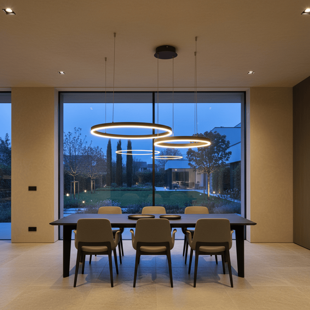 Elvora Pendant Light | LED Ring Multi Circle Design