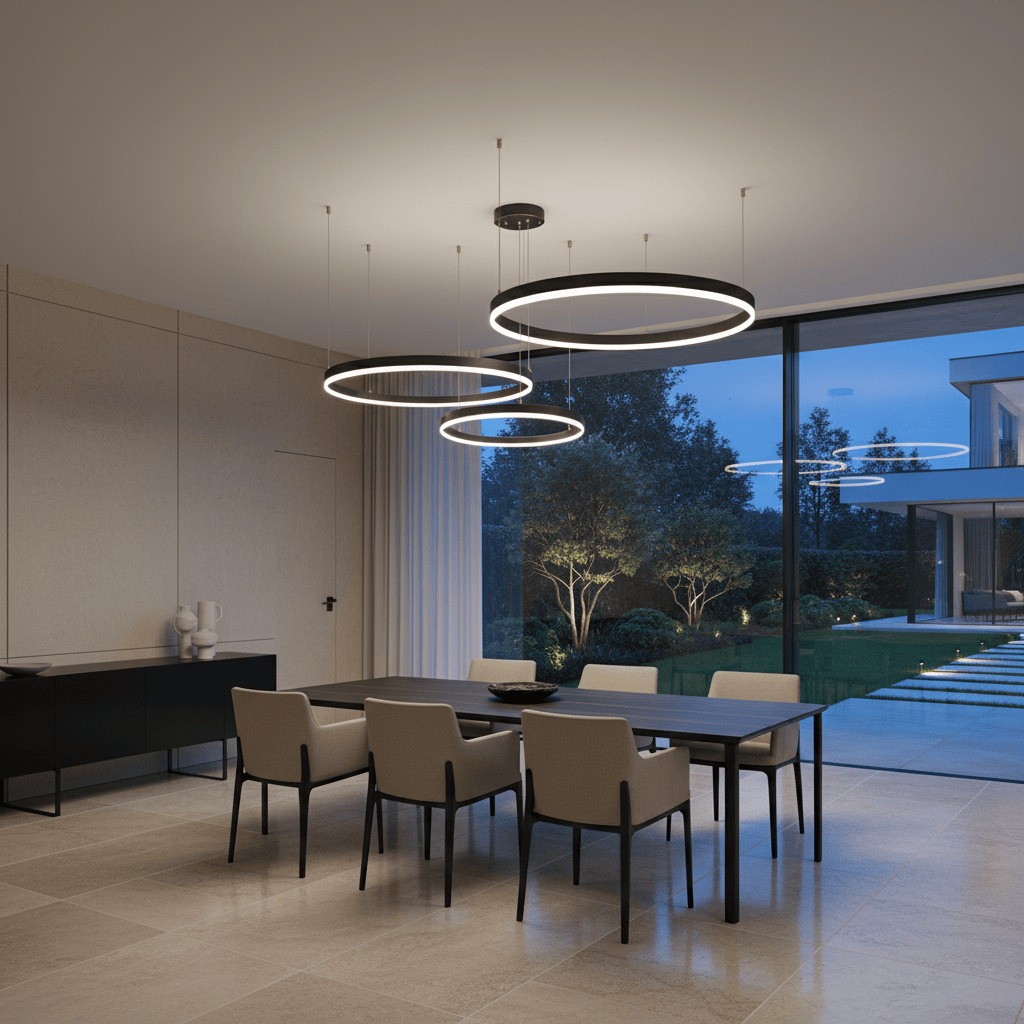Elvora Pendant Light | LED Ring Multi Circle Design