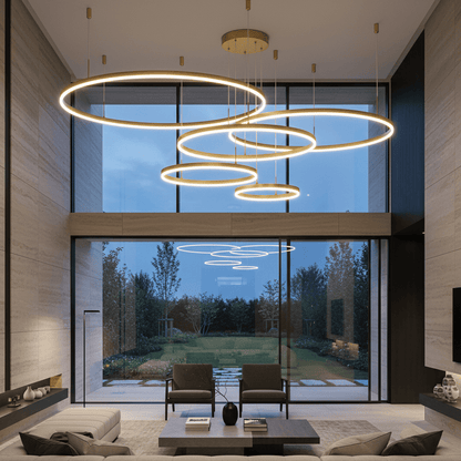 Elvora Pendant Light | LED Ring Multi Circle Design