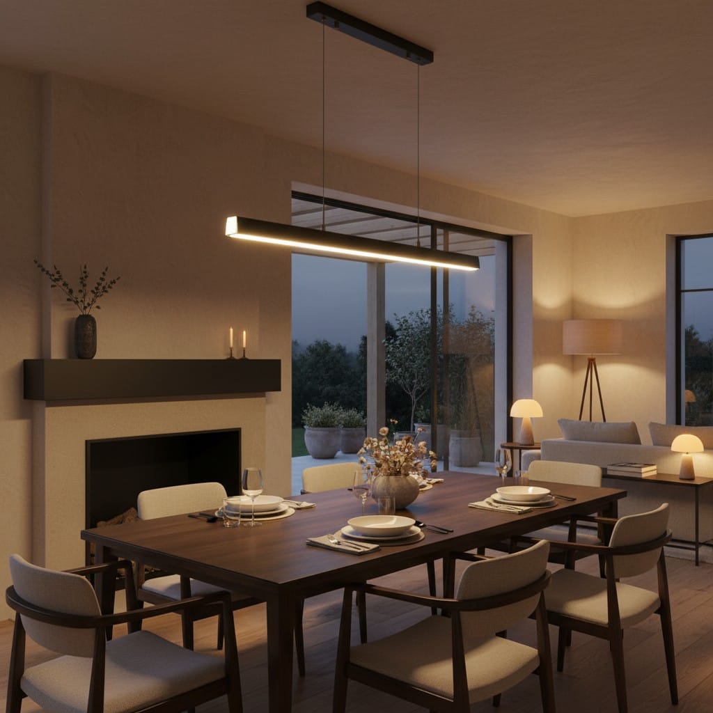 Elvora Pendant Light | Linear LED Kitchen Island Lamp