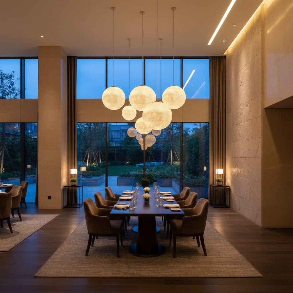 Elvora Pendant Light | Lunar Surface Globe Design
