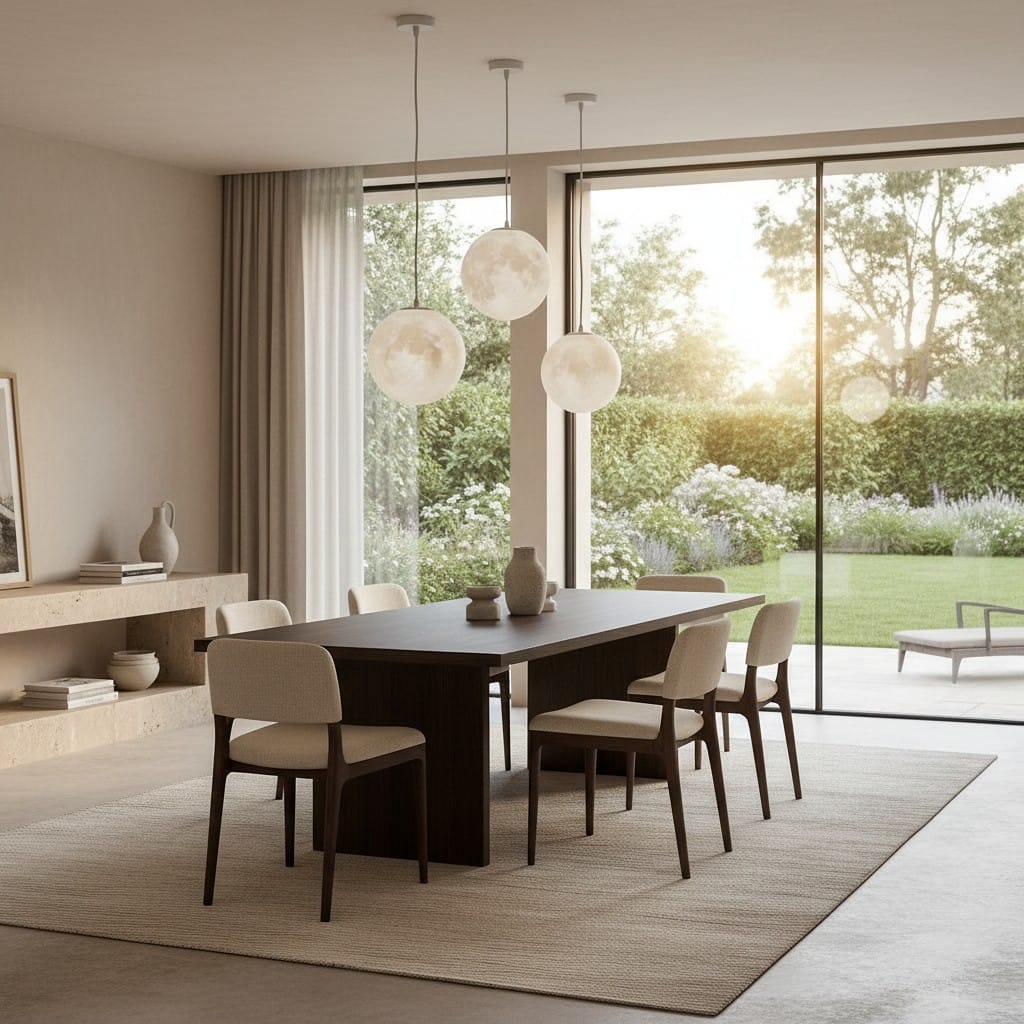 Elvora Pendant Light | Lunar Surface Globe Design