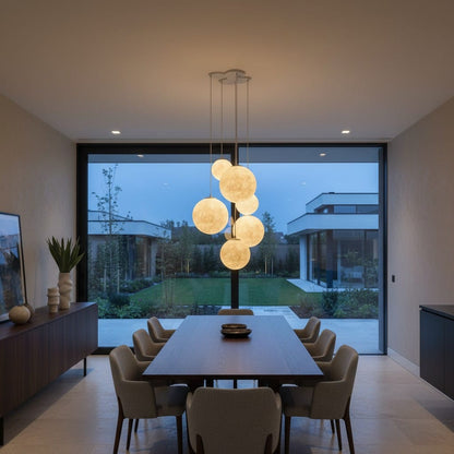 Elvora Pendant Light | Lunar Surface Globe Design