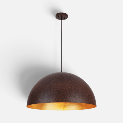 Elvora Pendant Light | Metal Dome Gold Interior Design
